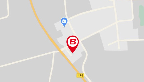 Karte mit dem Standort des Boer Geschäfts und des nahegelegenen Einkaufsviertels.