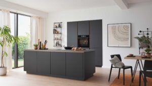 Kueche planen Culineo Designkueche Schwarz Mit Keramikarbeitsplatte