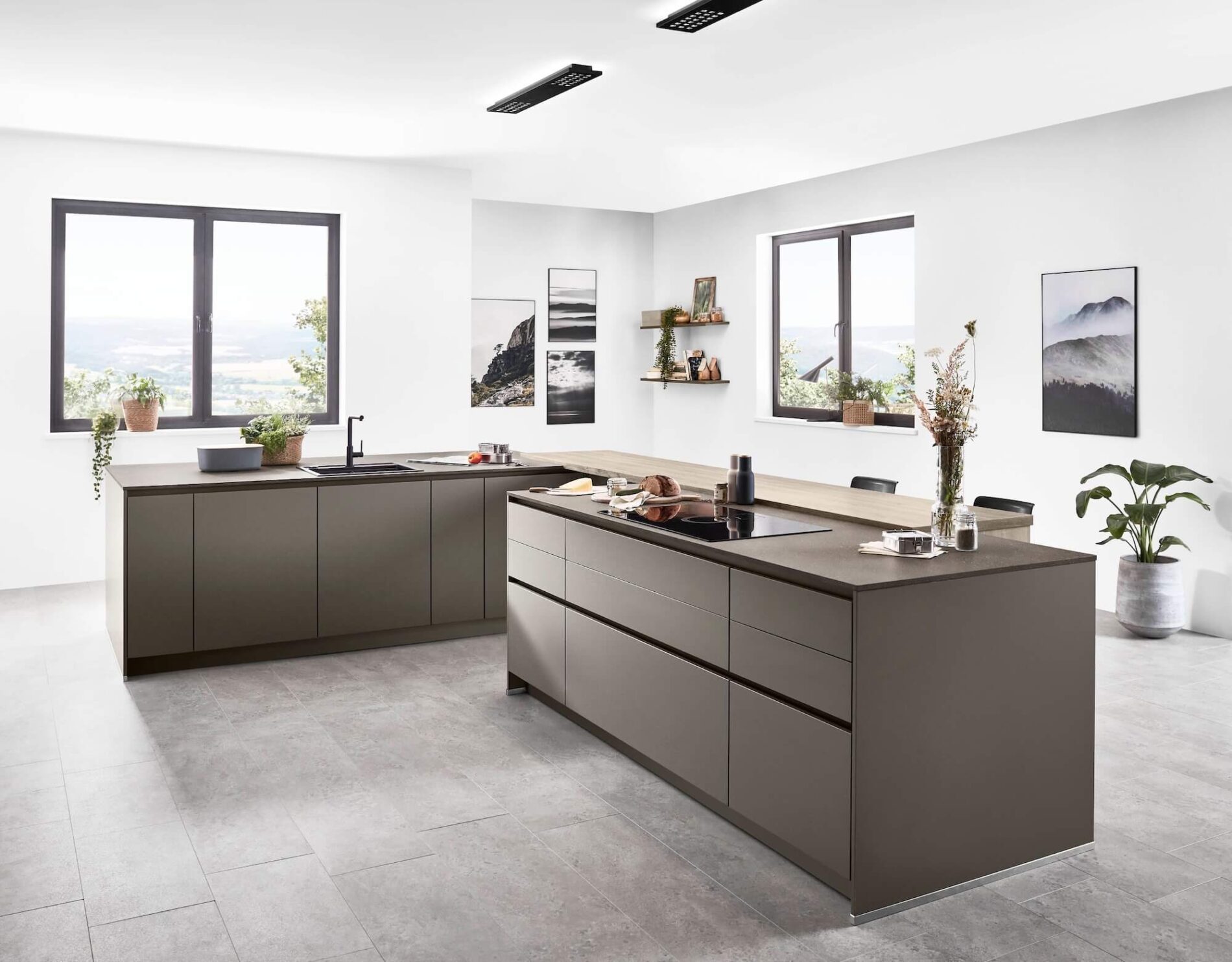Kuechenstile Nobilia Riva Designkueche Mit Insel Und Tresen