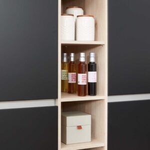 Interliving moderne Küchenzeile schwarz matt Regal