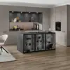 Nobilia Novalux Moderne Inselkueche Taupe
