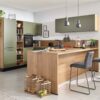 Interliving moderne U-Küche Olivgrün