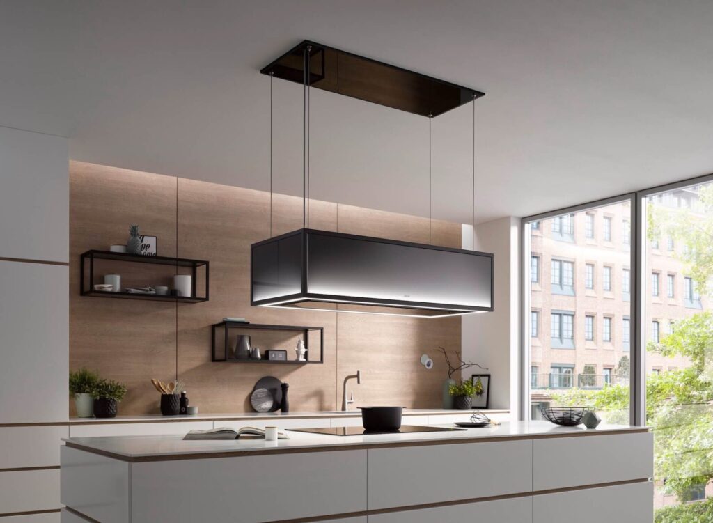 Berbel Inselhaube Skyline Schwarz Hoehenverstellbar