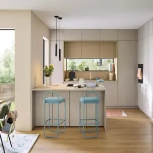 Schüller Elba Küche Terra Taupe mit Tresen