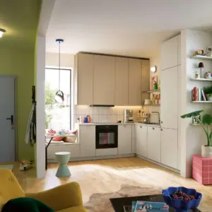 Schüller Sora L-Küche Beige mit Sitzbank